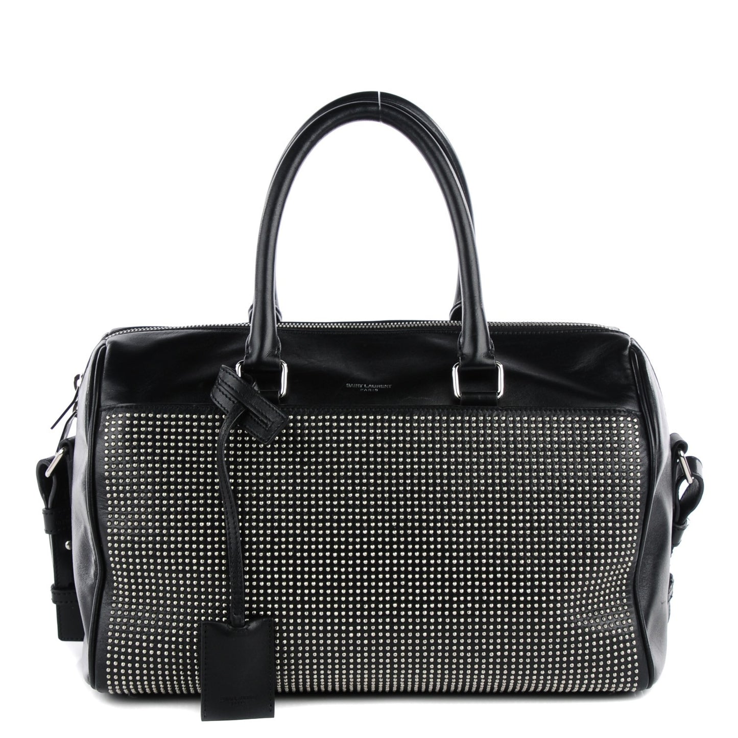 Calfskin Studded Classic Duffle 6 Black
