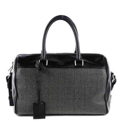 Saint Laurent Calfskin Studded Classic Duffle 6 Black 1 of 8