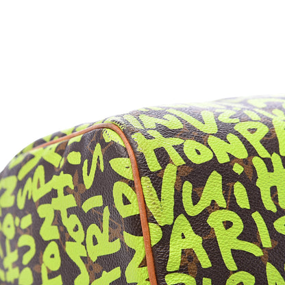 Louis Vuitton Monogram Graffiti Speedy 30 Green 10 of 16