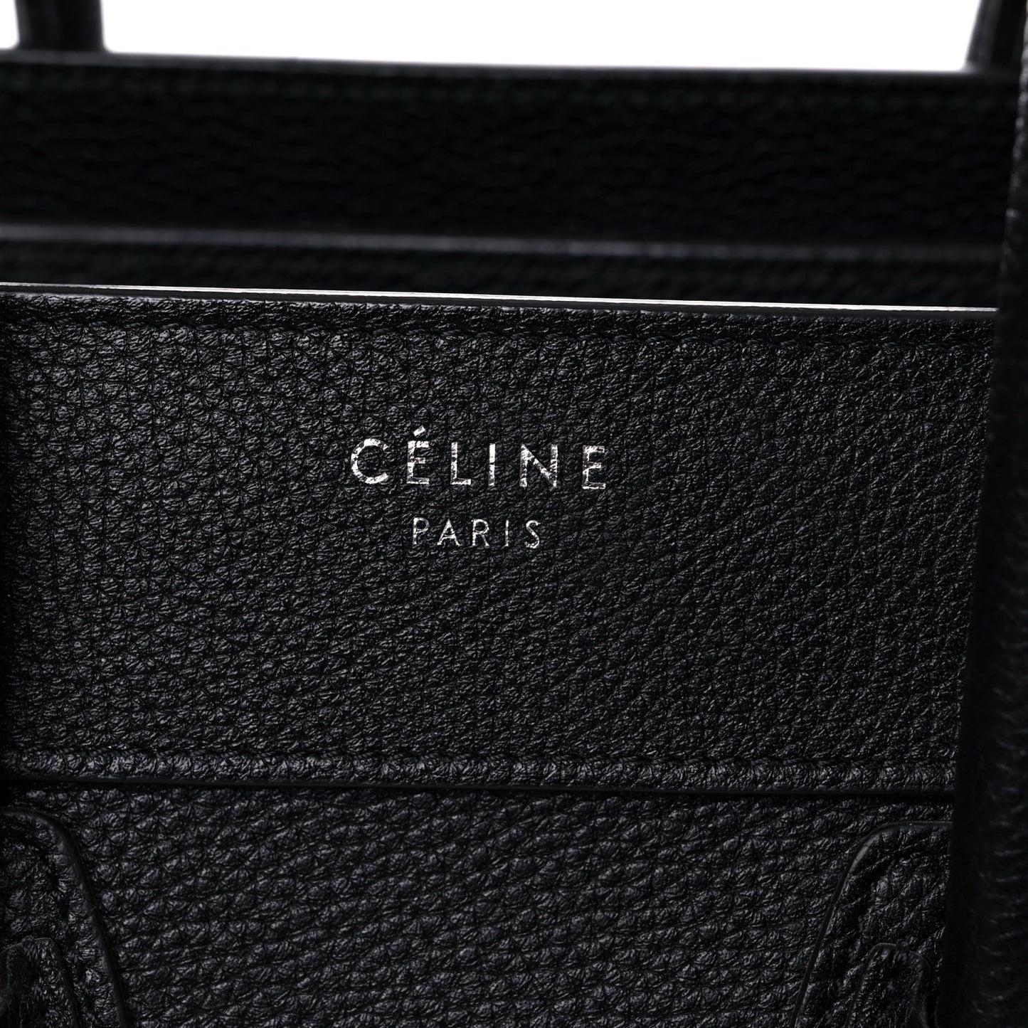 Drummed Calfskin Micro Luggage Black