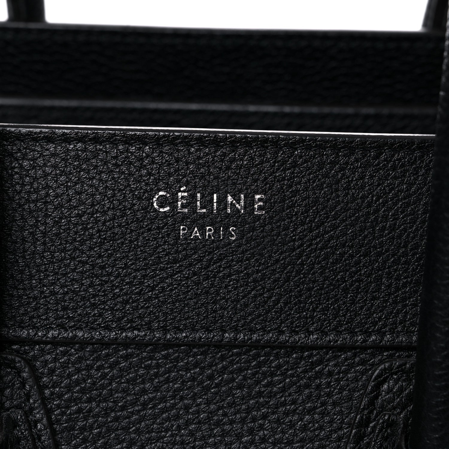 Celine Drummed Calfskin Micro Luggage Black 15 of 15