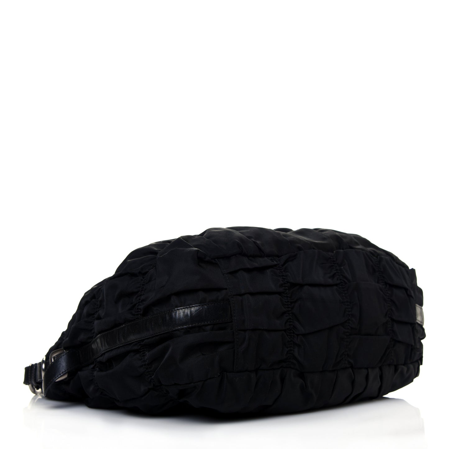 Tessuto Nylon Gaufre Hobo Black