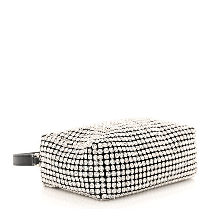 Alexander Wang Mesh Crystal Rhinestone Mini Heiress Pouch Black Silver 4 of 9