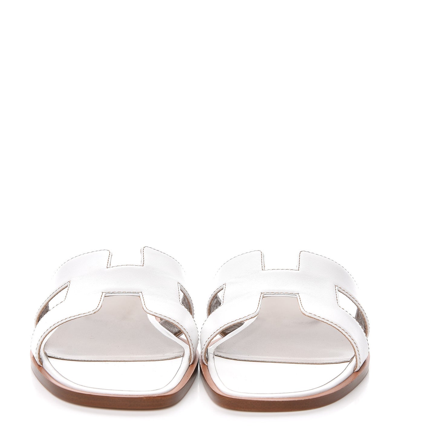 Box Calfskin Oran Sandals 39 White
