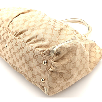 Gucci Monogram D Gold Tote Metallic Gold 18 of 19
