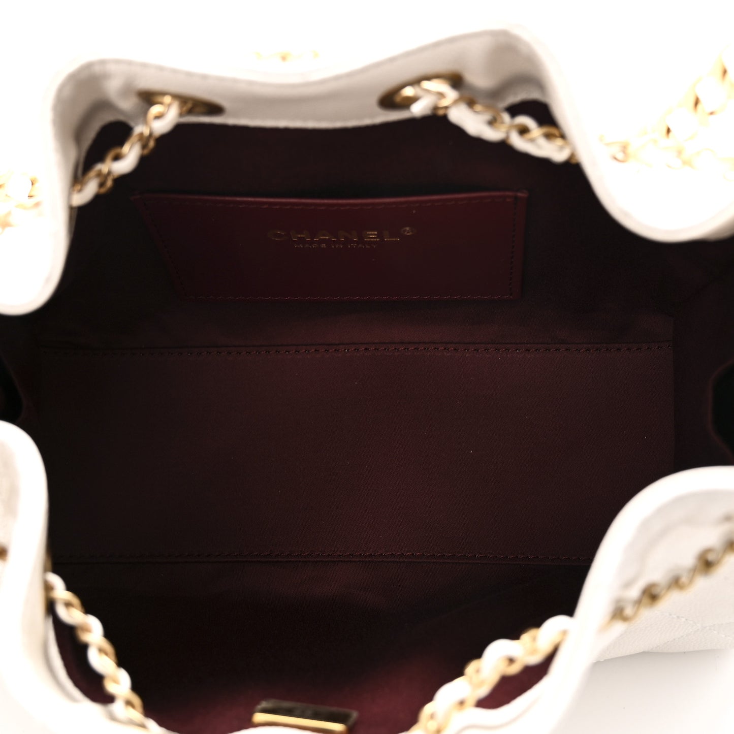 Caviar Quilted Mini Chanel 25 Handbag White