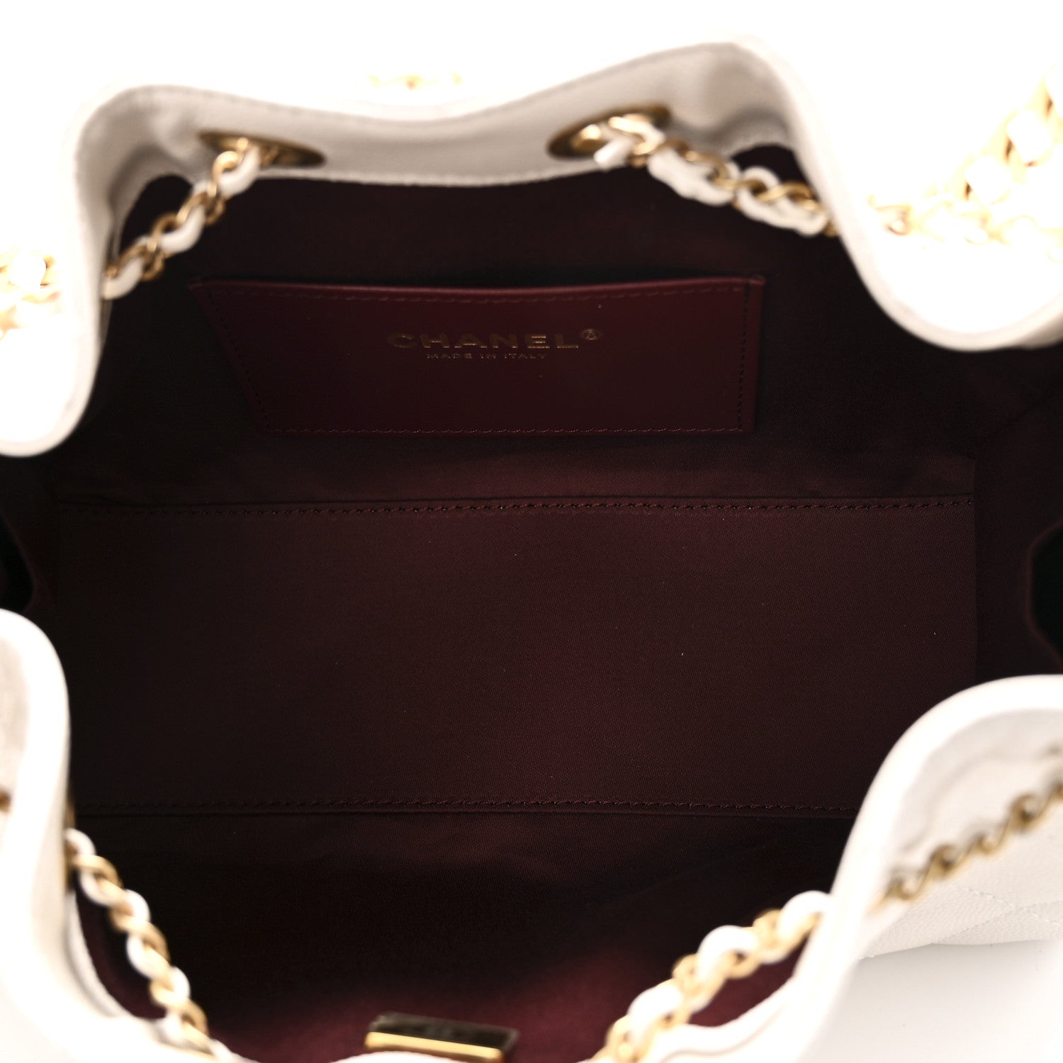 Chanel Caviar Quilted Mini Chanel 25 Handbag White 5 of 10