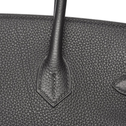 Hermes Togo Birkin 35 Black Bleu Agate 6 of 30