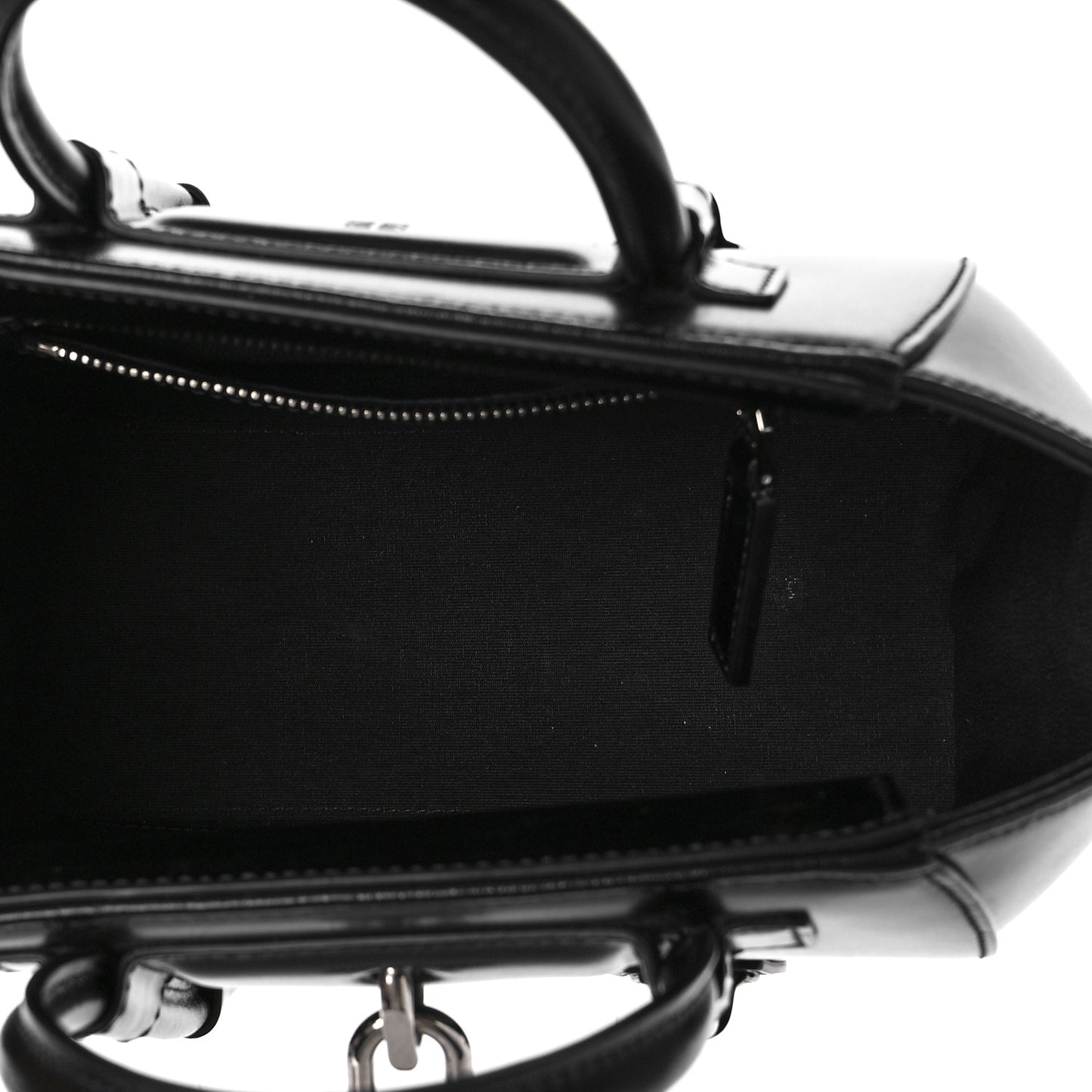 Box Calfskin Mini Lock Antigona Shoulder Bag Black
