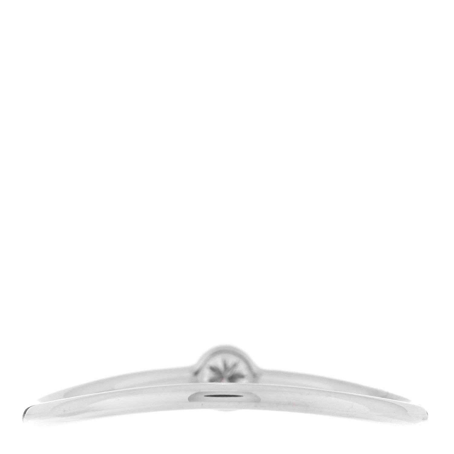Tiffany Platinum Diamond Elsa Peretti Single-Row Wave Ring 54 7 3 of 5