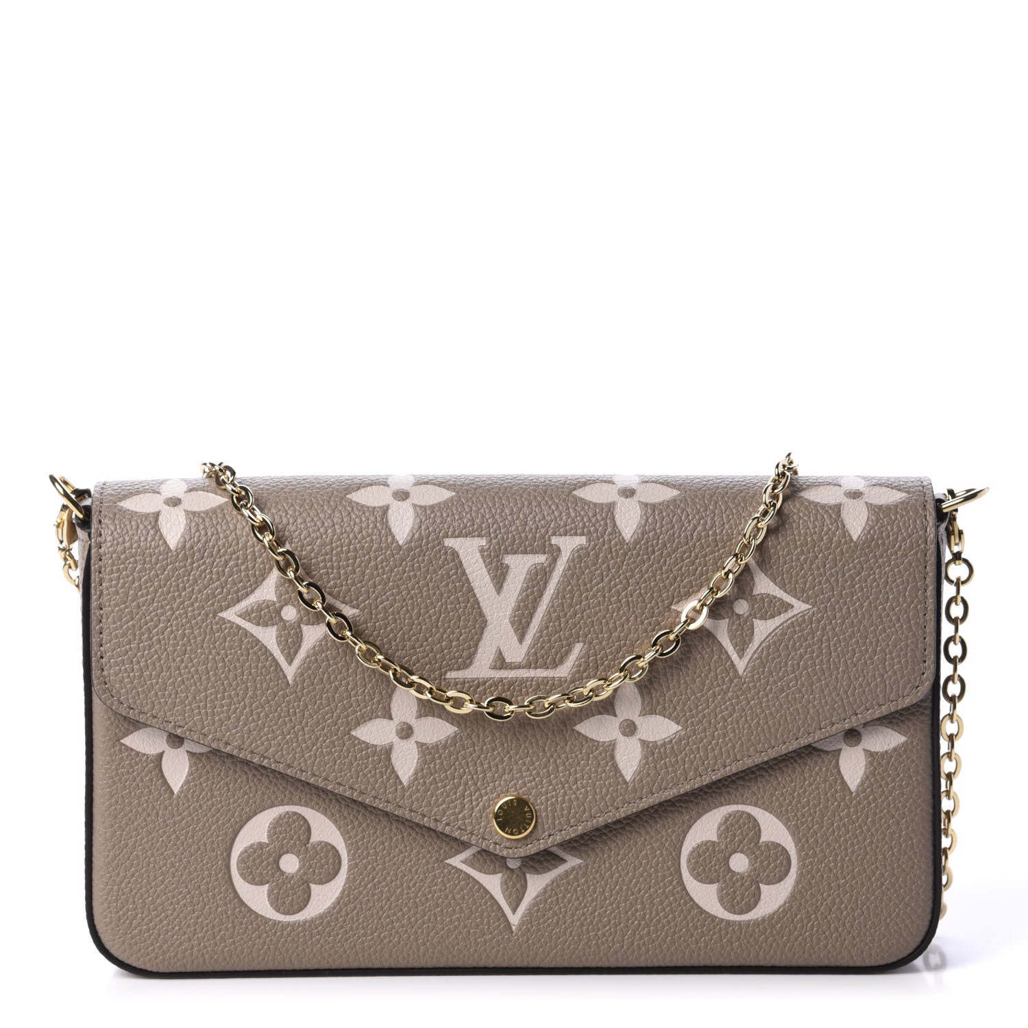 Louis Vuitton Empreinte Monogram Giant Felicie Pochette Tourterelle Creme 1 of 12