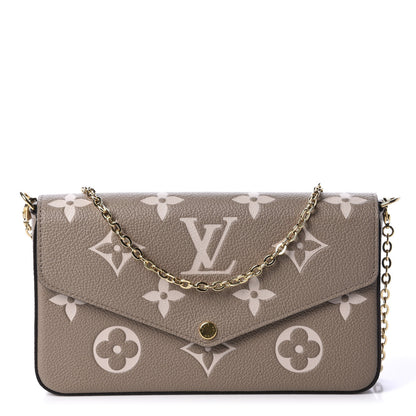 Louis Vuitton Empreinte Monogram Giant Felicie Pochette Tourterelle Creme 1 of 12