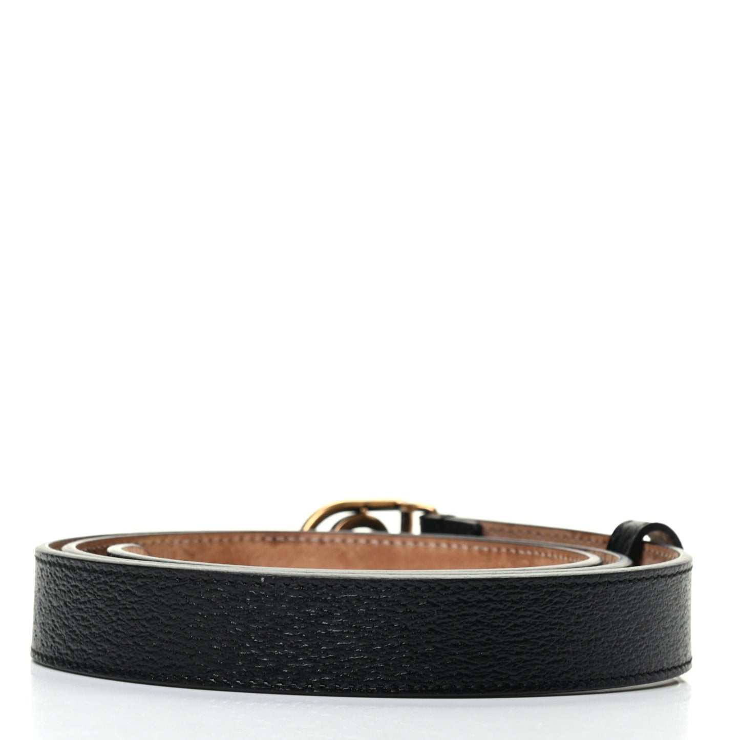Calfskin Framed Double G Belt 100 40 Black