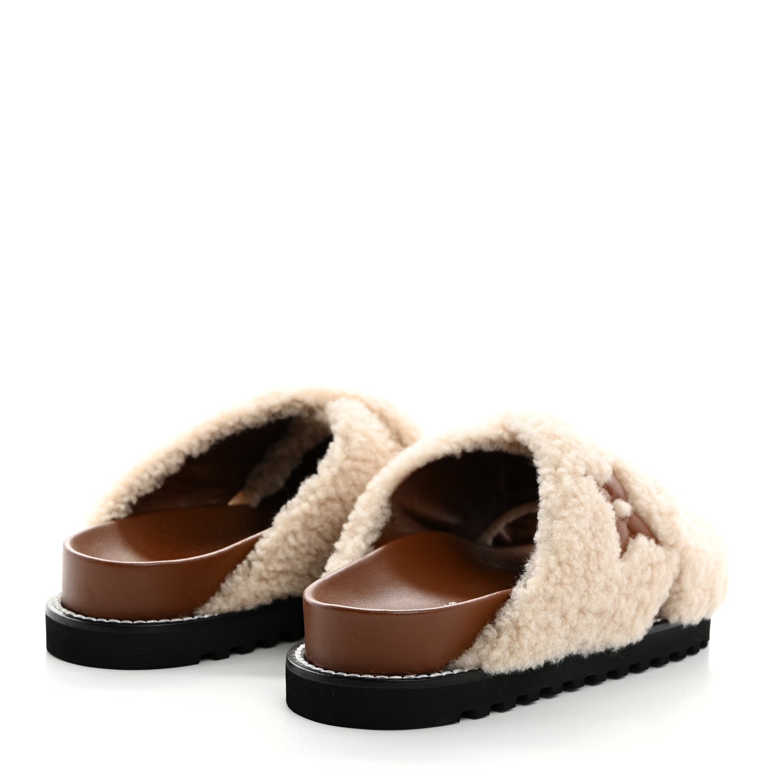 Louis Vuitton Shearling Paseo Flat Comfort Mule 37 Brown 4 of 8
