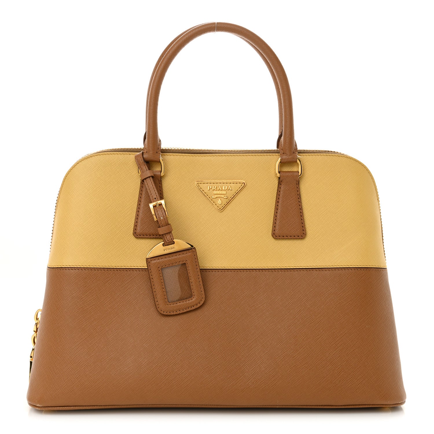 Prada Saffiano Lux Medium Promenade Tote Caramel Ginestra 1 of 14