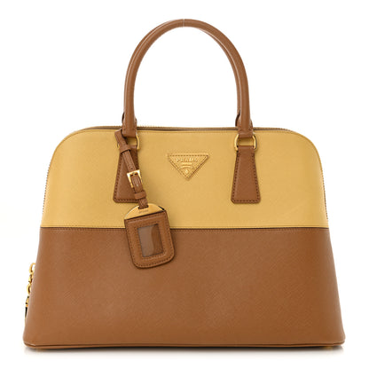 Prada Saffiano Lux Medium Promenade Tote Caramel Ginestra 1 of 14