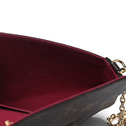 Louis Vuitton Monogram Pochette Felicie Chain Wallet Fuchsia 5 of 6