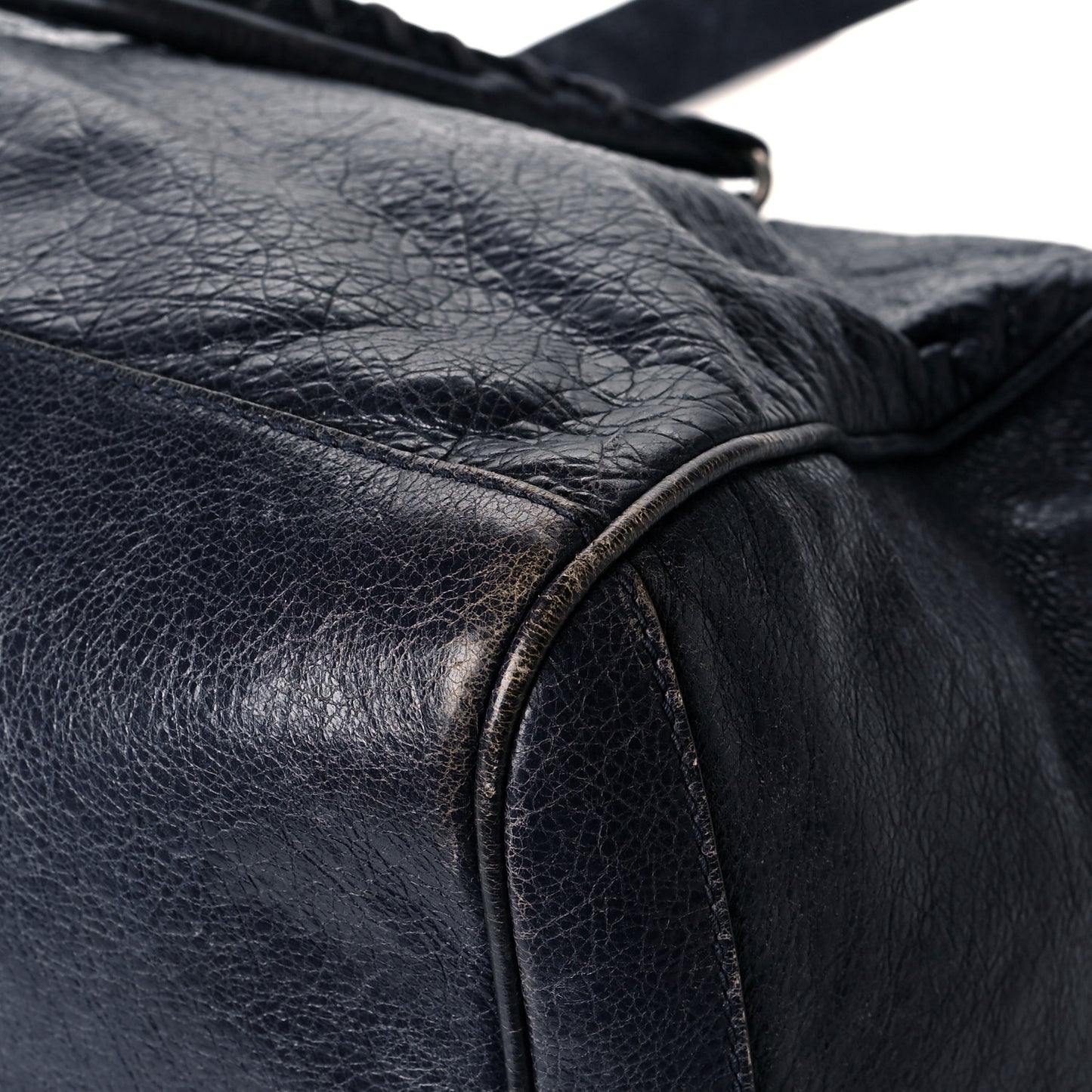 Agneau Classic Hardware Small Squash Duffel Bag Bleu Nuit