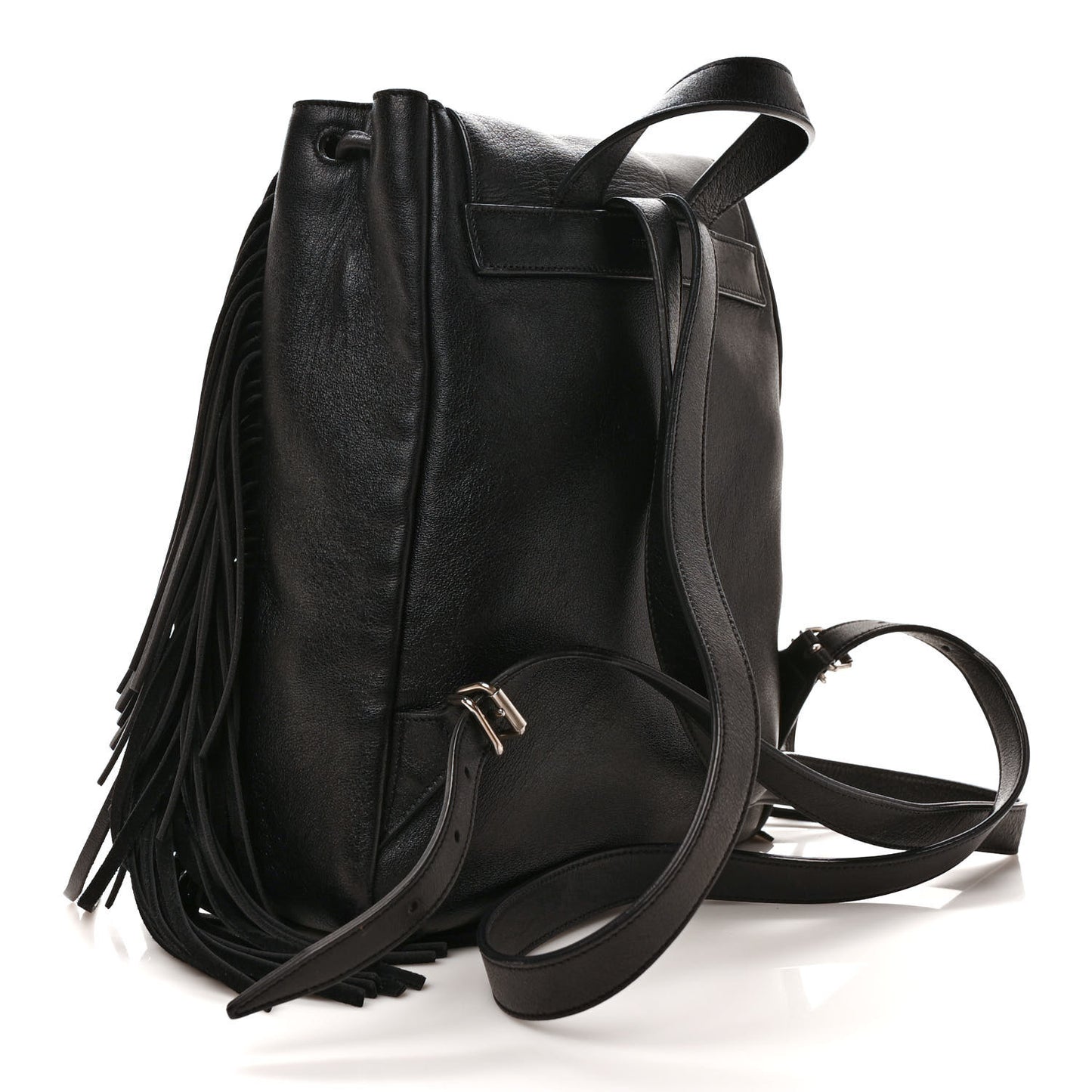 Calfskin Fringe Festival Backpack Black
