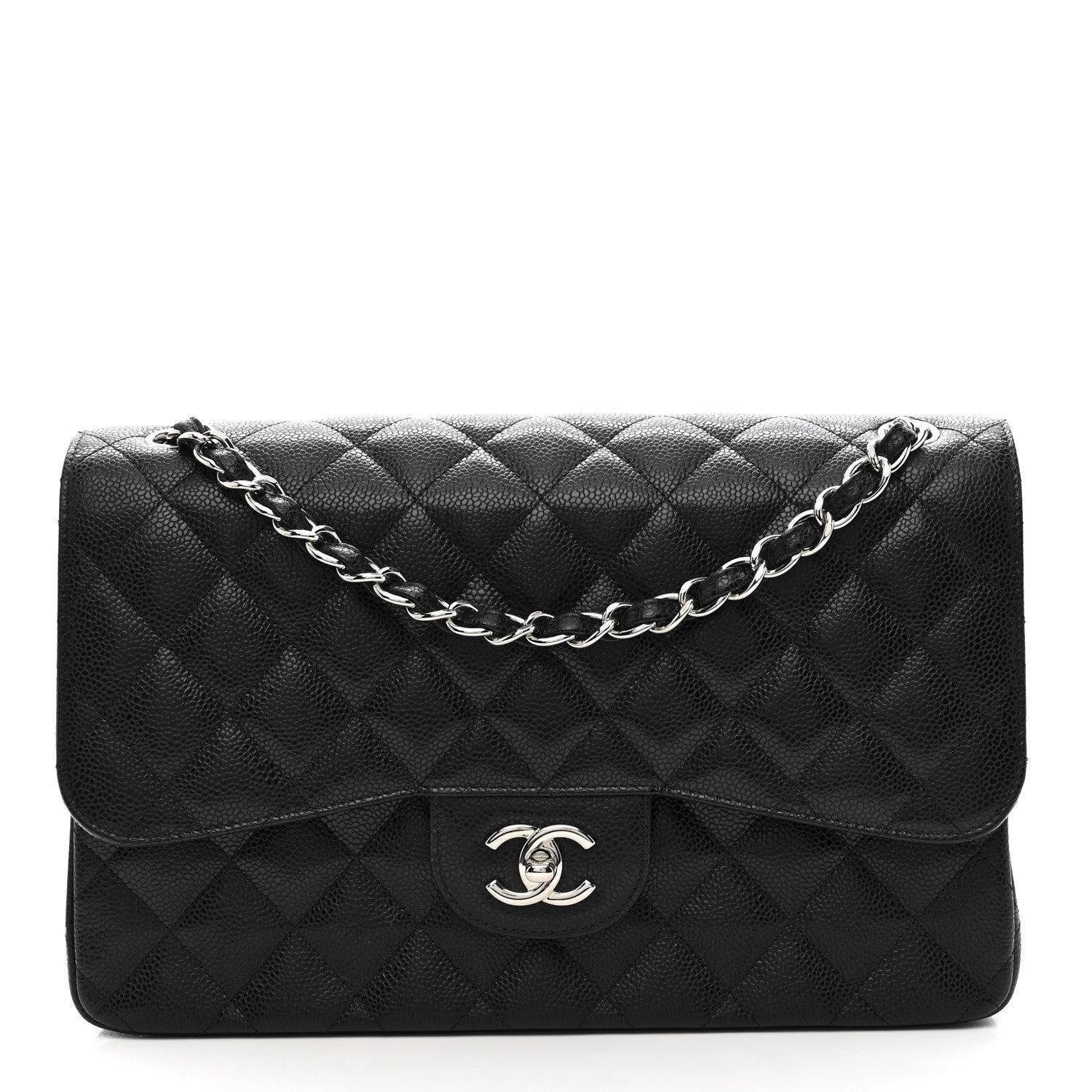 Chanel Caviar Quilted Jumbo Double Flap Black 1 of 11