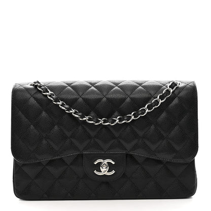 Chanel Caviar Quilted Jumbo Double Flap Black 1 of 11