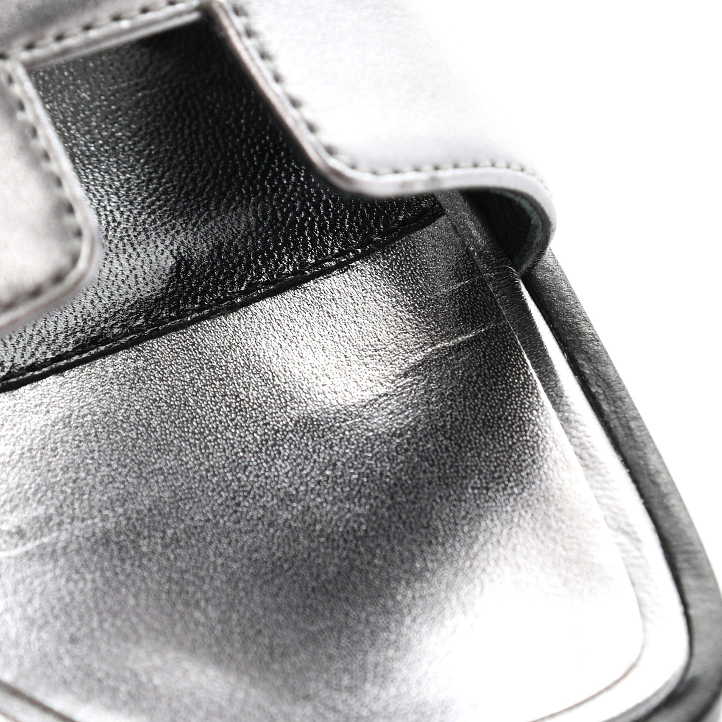 Metallic Nappa Oran Sandals 36.5 Argent