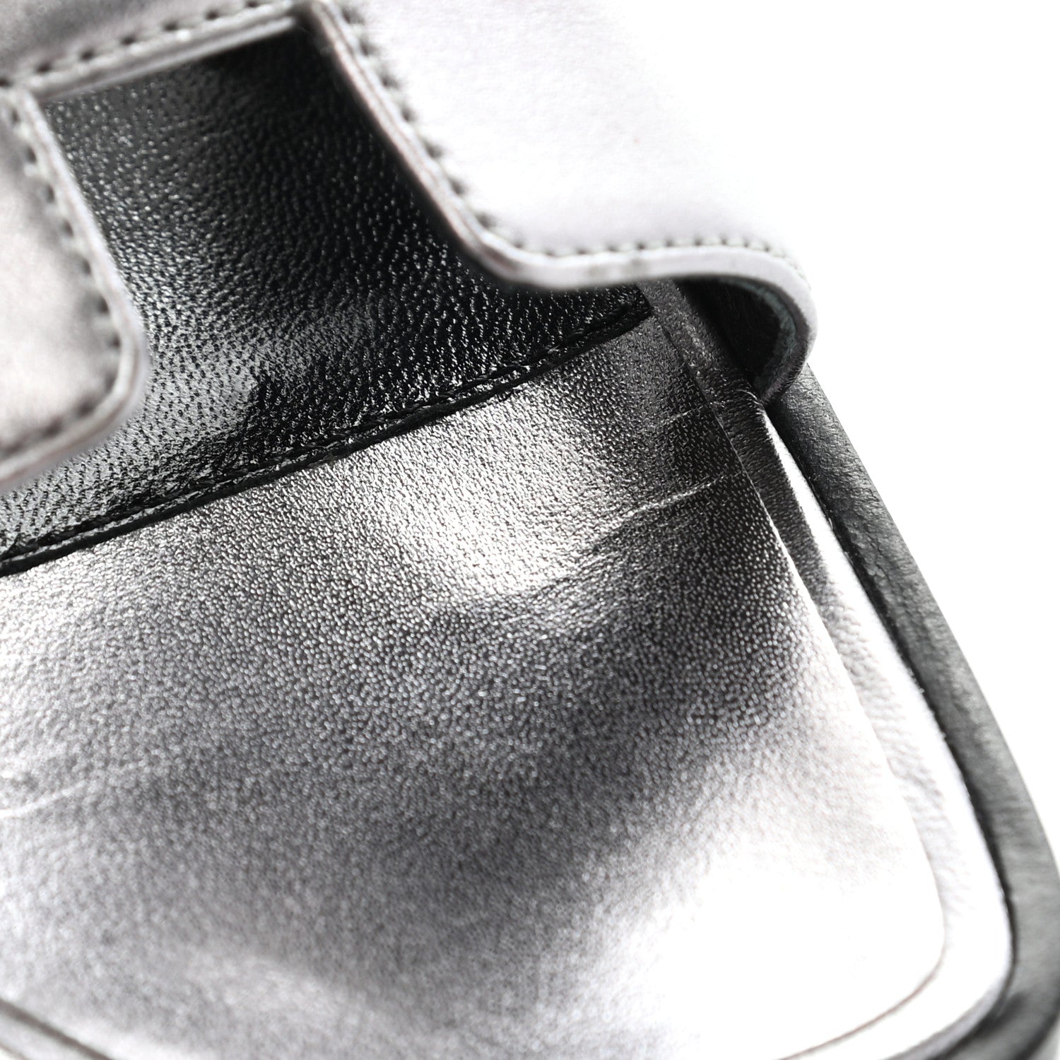 Hermes Metallic Nappa Oran Sandals 36.5 Argent 11 of 11