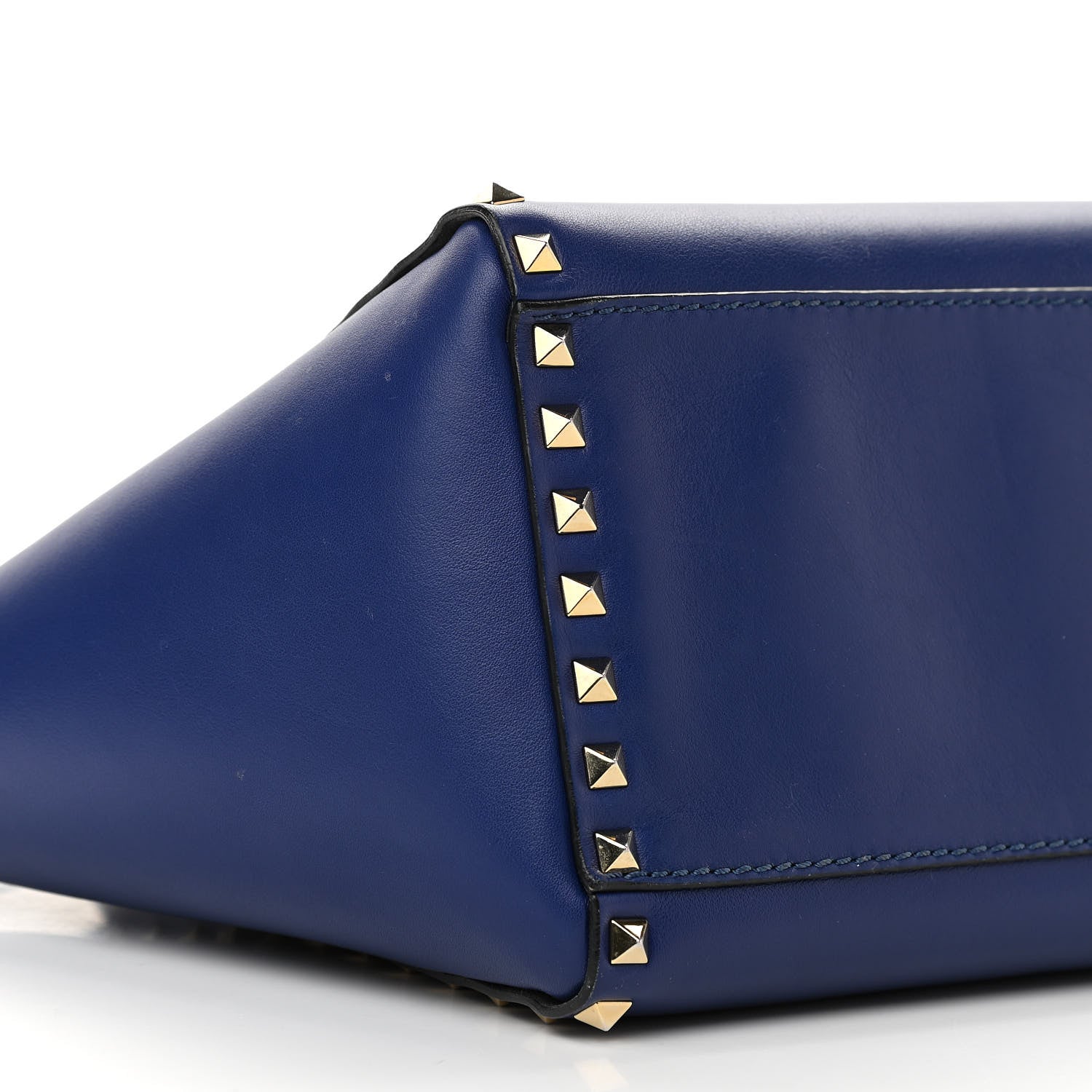 Valentino Garavani Vitello Small Rockstud Double Handle Tote Blue China 7 of 13