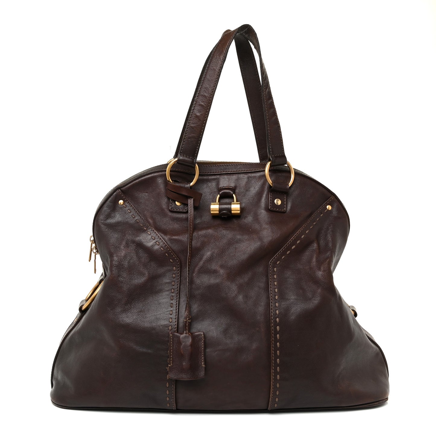 Calfskin Oversized Muse Dark Brown