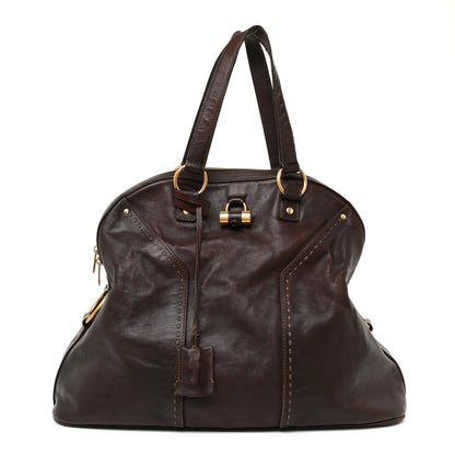 Saint Laurent Calfskin Oversized Muse Dark Brown 1 of 29