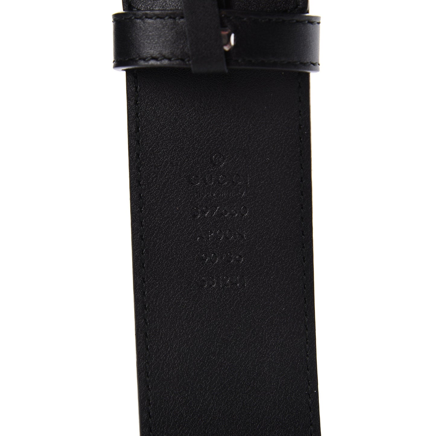 Moon Calfskin Nickel Double G 40mm Belt 90 36 Black
