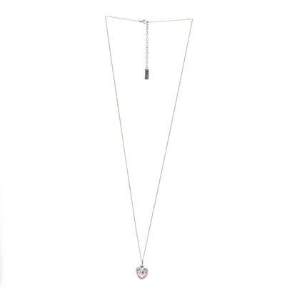 Saint Laurent Metal Heart Necklace Silver 1 of 6