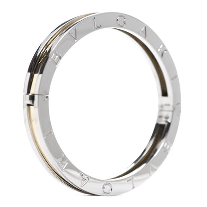 Bulgari 18K Yellow Gold Stainless Steel B.Zero1 Bangle Bracelet 5 of 6