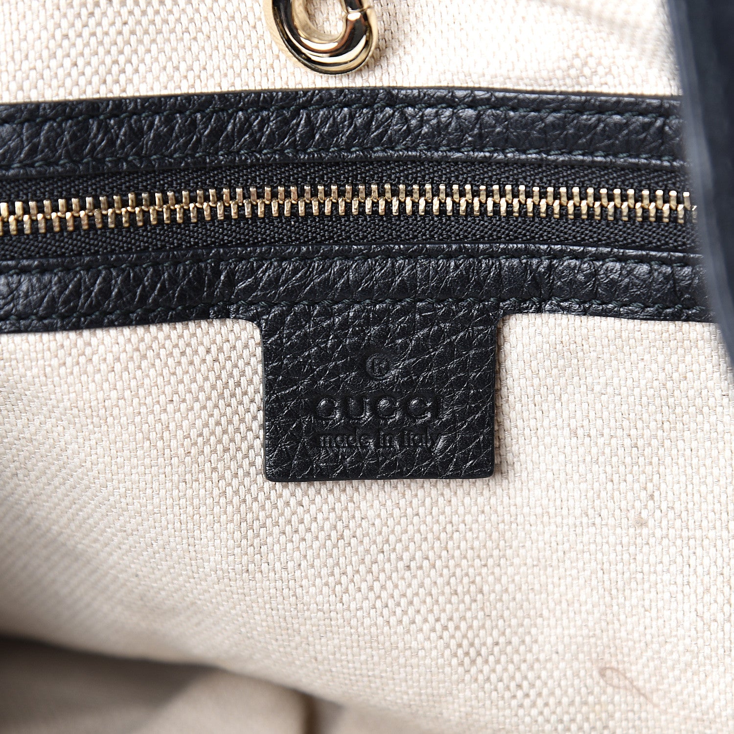 Gucci Pebbled Calfskin Large Soho Chain Shoulder Bag Black 5 of 10