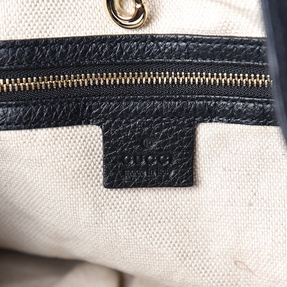 Gucci Pebbled Calfskin Large Soho Chain Shoulder Bag Black 5 of 10