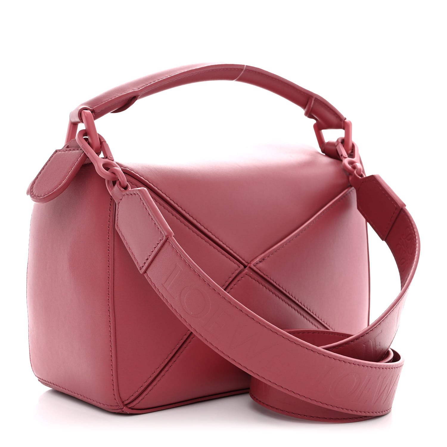 Loewe Satin Calfskin Small Puzzle Bag Plumrose 3 of 10