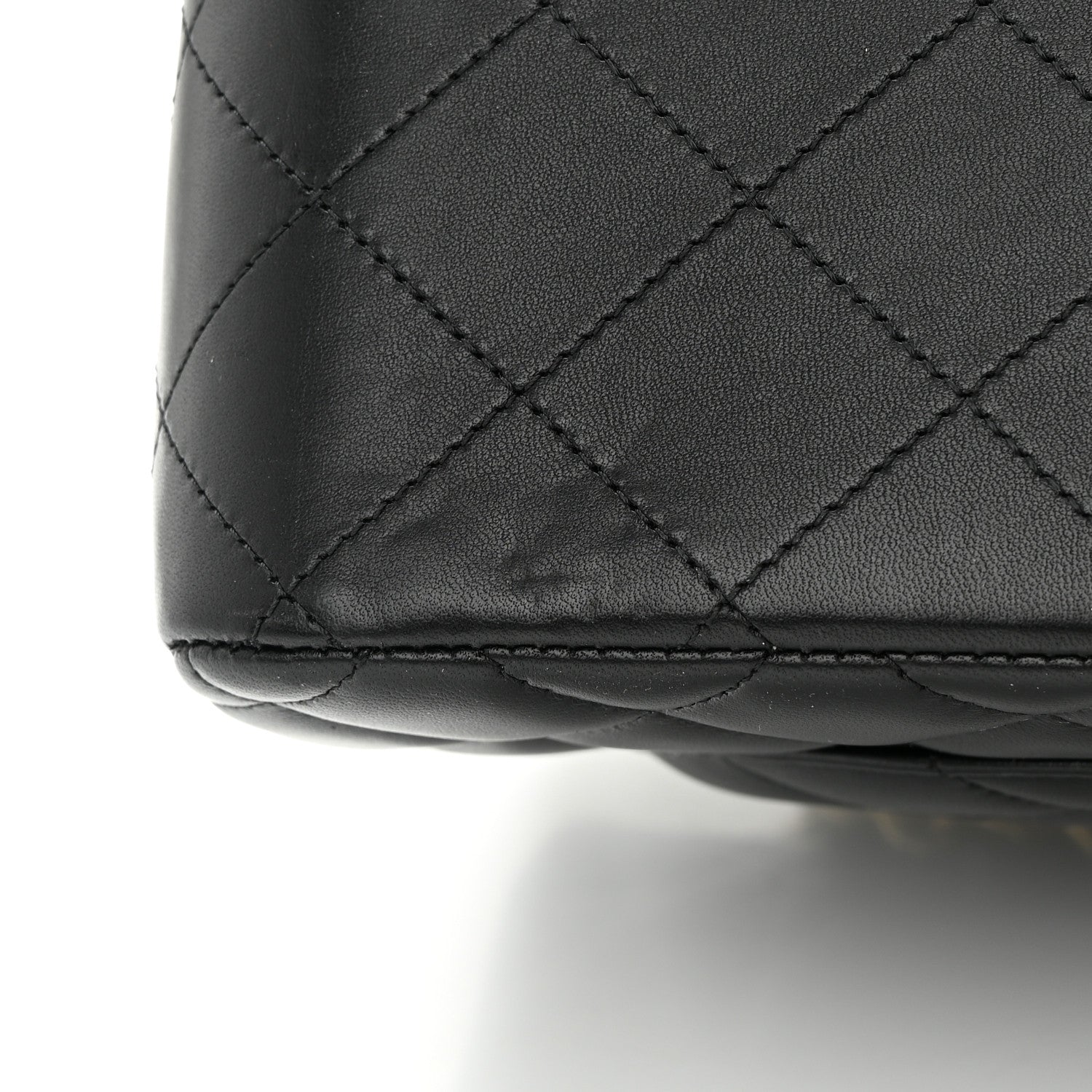 Chanel Lambskin Quilted Jumbo Double Flap Black 16 of 19