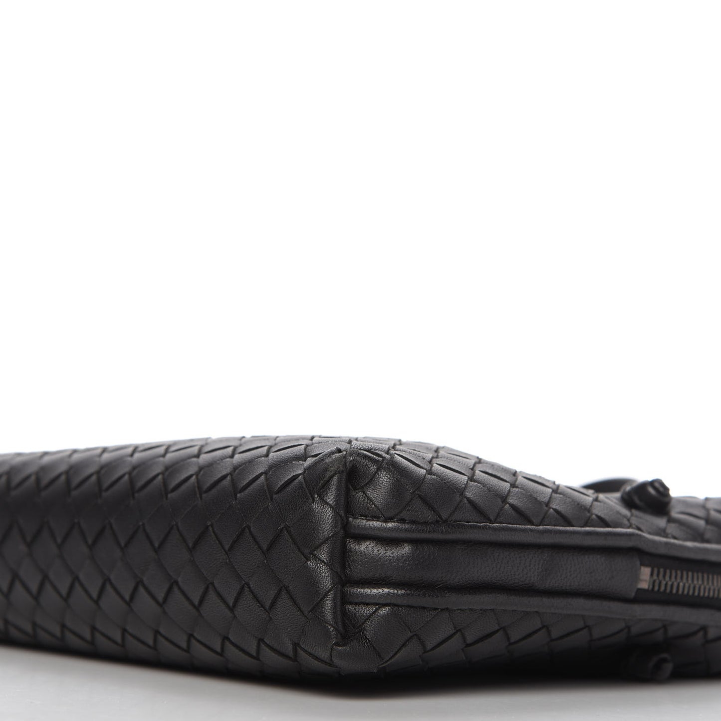 Nappa Intrecciato Nodini Crossbody Messenger Black