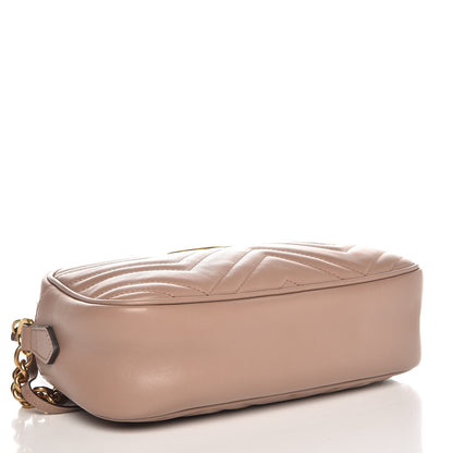 Gucci Calfskin Matelasse Small GG Marmont Chain Shoulder Bag Taupe 4 of 9