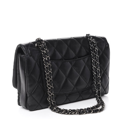 Chanel Lambskin Quilted Jumbo 3 Flap Black 3 of 14