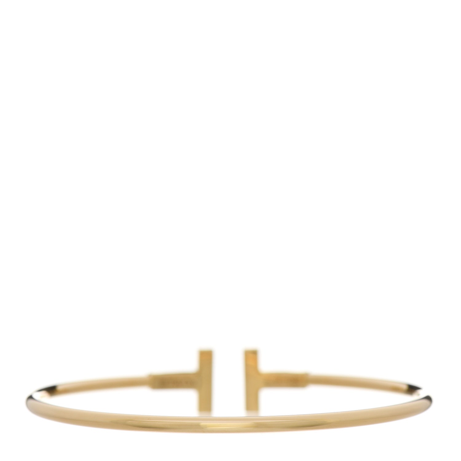 Tiffany 18K Yellow Gold Tiger Eye T Wire Bracelet 2 of 5