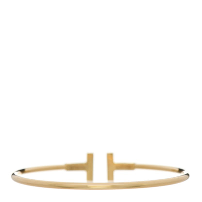 Tiffany 18K Yellow Gold Tiger Eye T Wire Bracelet 2 of 5