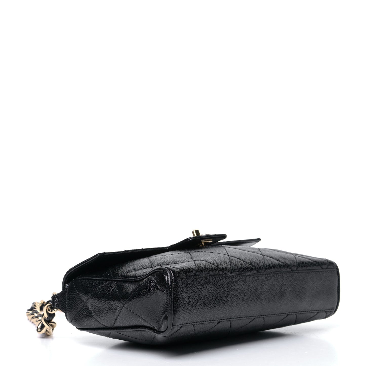 Caviar Quilted Medium Single Flap Black
