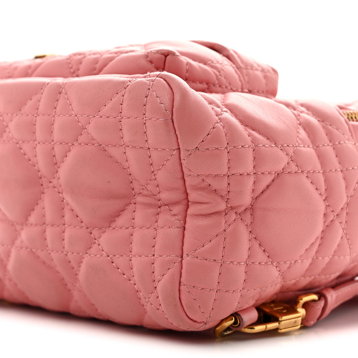 Christian Dior Lambskin Cannage Mini Backpack Peach Blossom 9 of 14