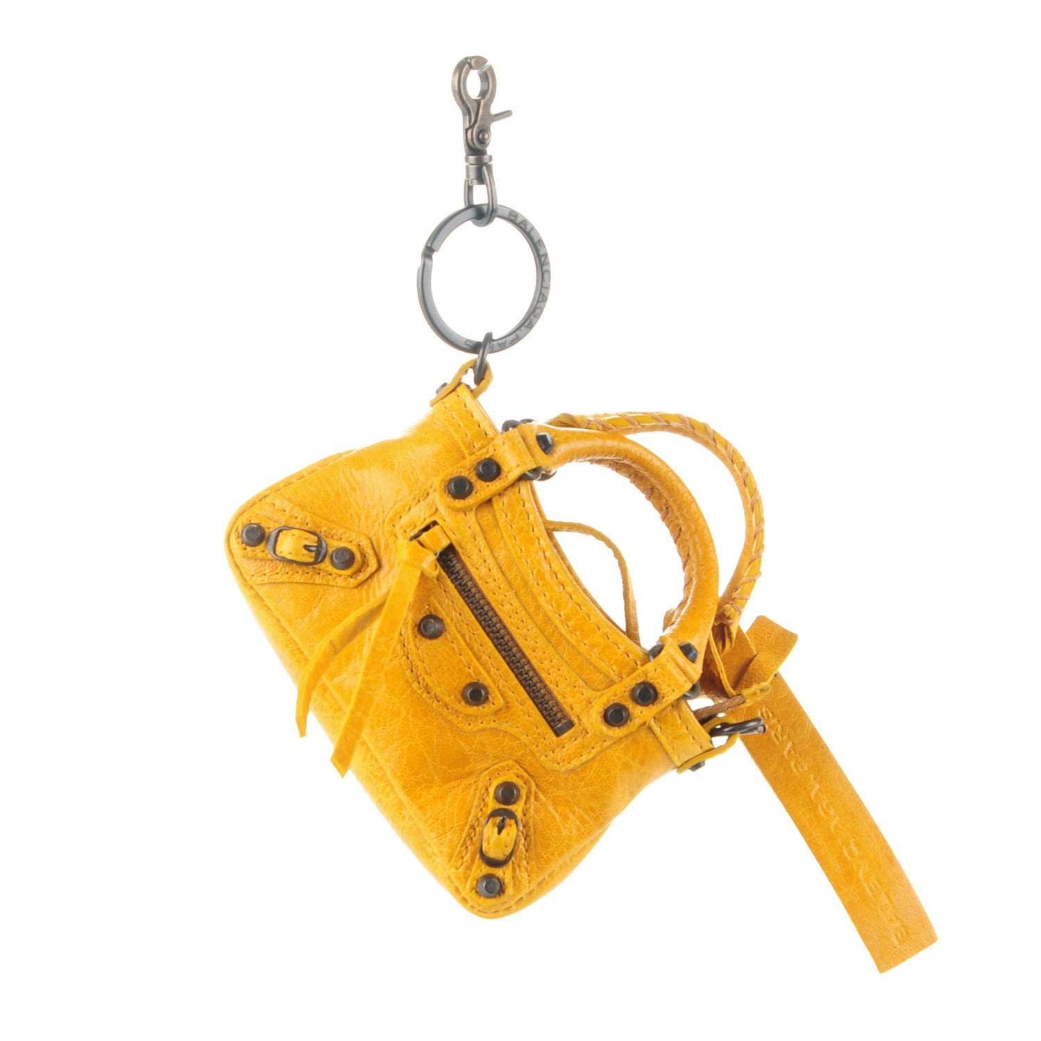Balenciaga Agneau Mini First Bag Charm Jaune Epi 1 of 8
