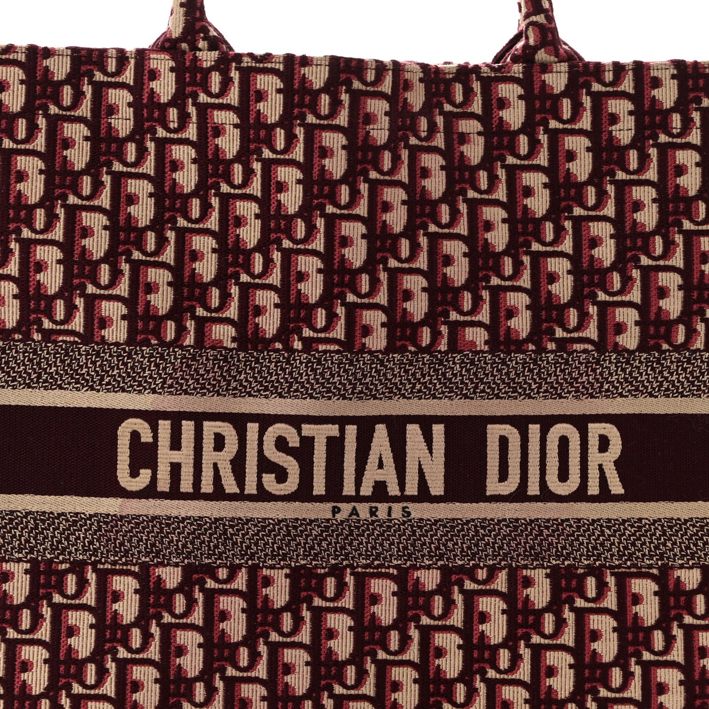 Oblique Large Book Tote Burgundy Multicolor