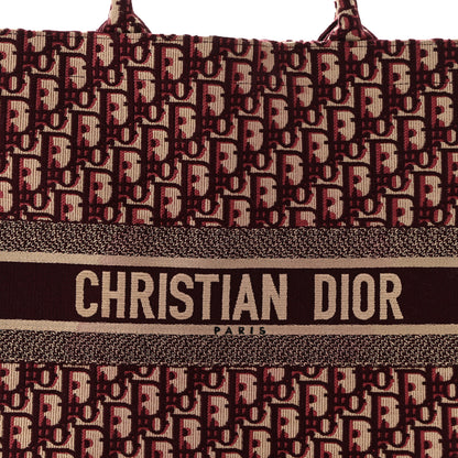 Christian Dior Oblique Large Book Tote Burgundy Multicolor 8 of 11