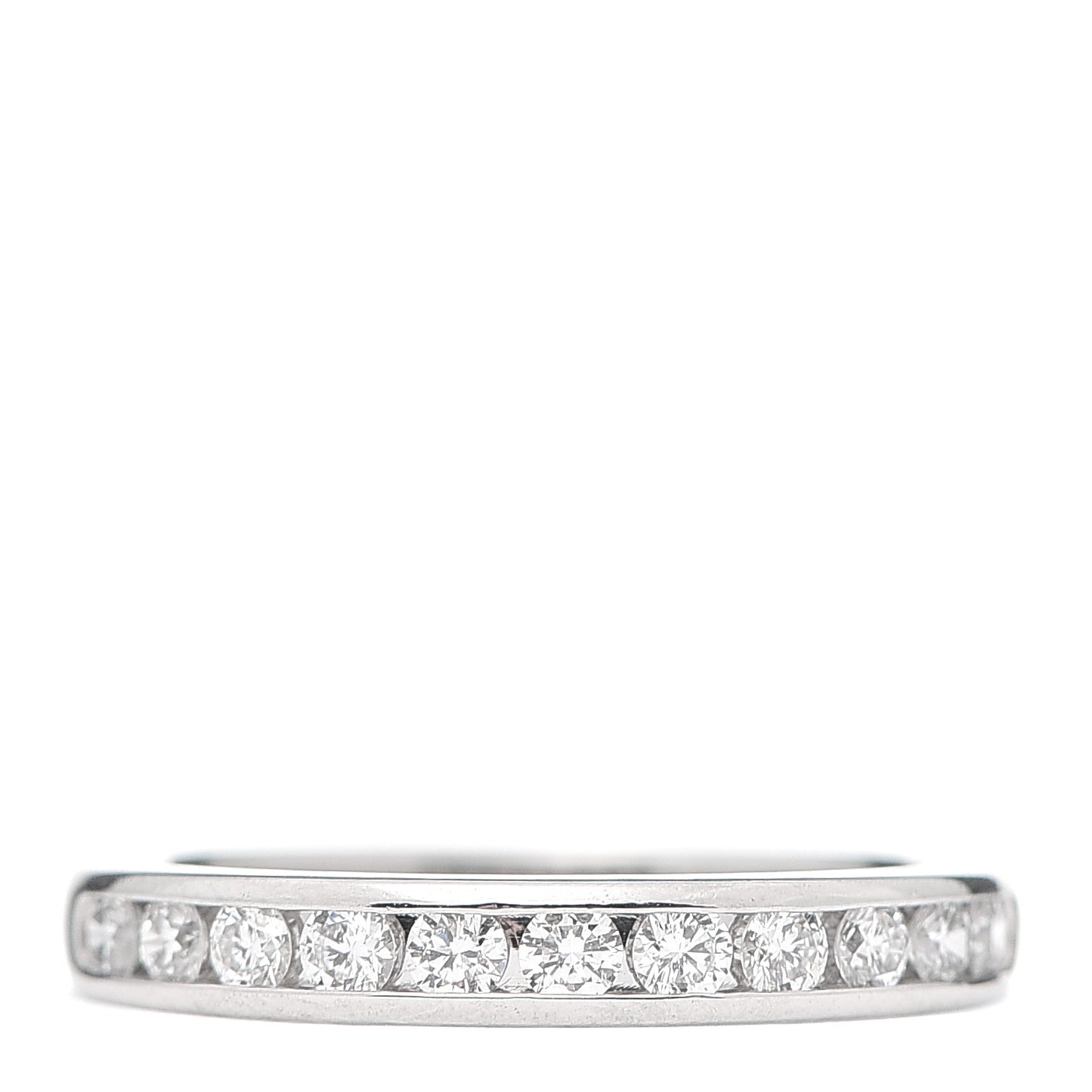 Platinum Diamond 3mm Half Circle Wedding Band Ring 52 6