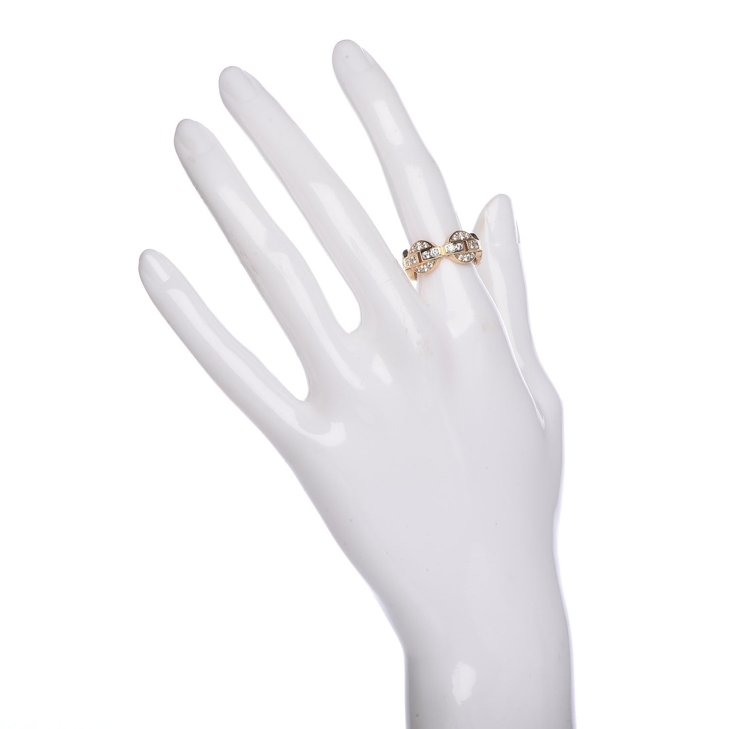 18K Yellow Gold Diamond Himalia Full Circle Ring 50 5.25
