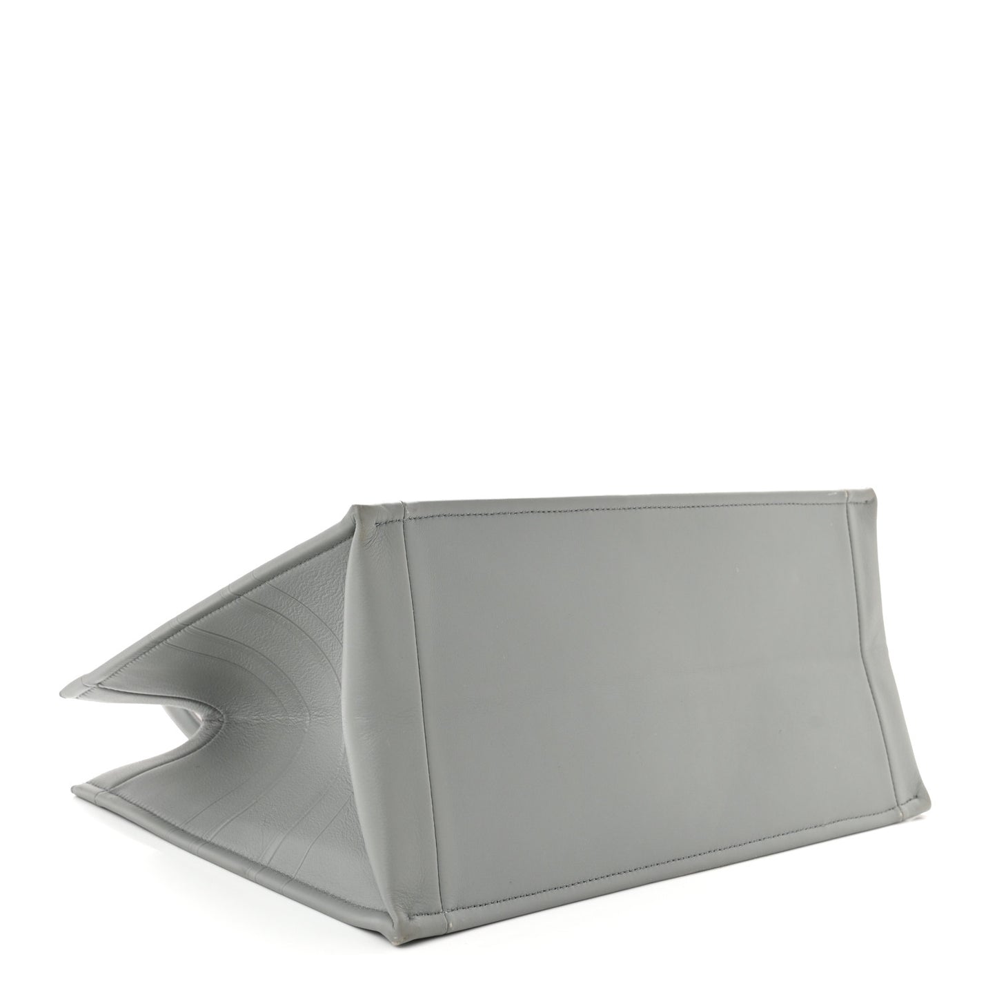 Calfskin Embossed Medium Book Tote Grey
